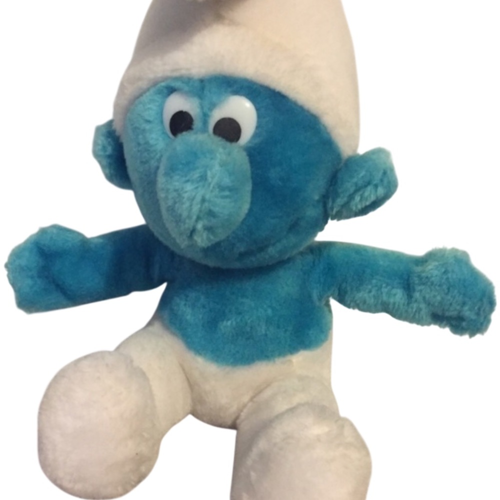 1979 Vintage Smurf Plush Original 14” Peyo Wallace Berrie & Co
